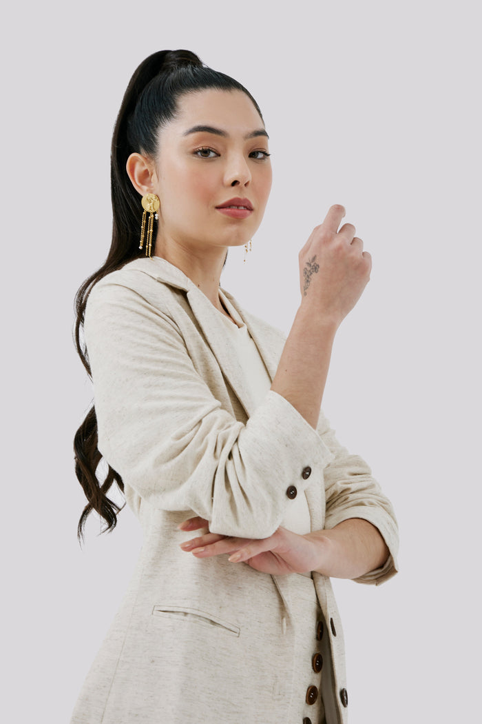 Caipora Butantã Petite Linen Oversized Blazer