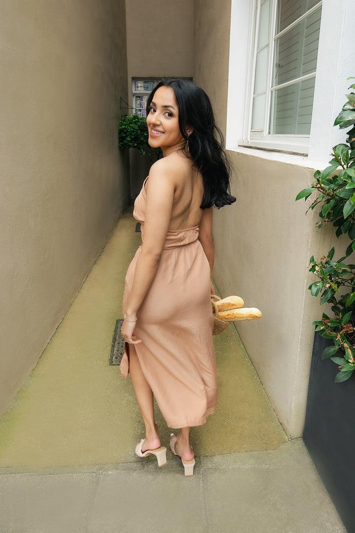 Caipora Copacabana Petite Silk Midi Dress