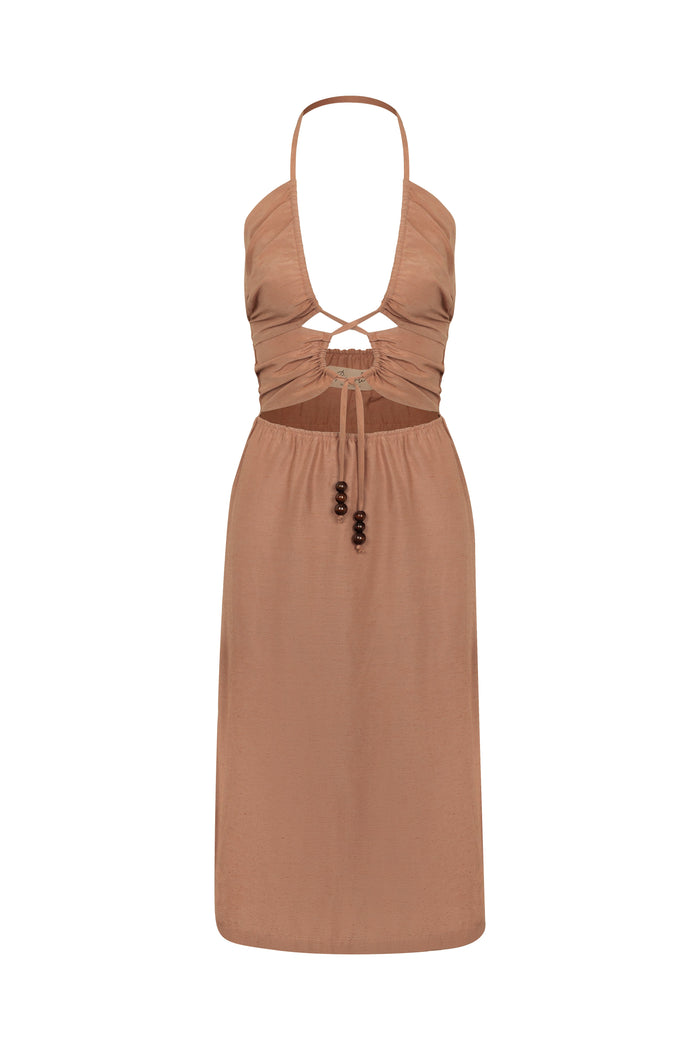 caipora Copacabana Petite Silk Midi Dress