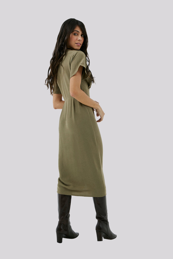 caipora Dutra Petite Silk Midi Dress