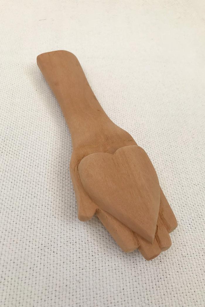 Caipora Ex-Voto Heart Offering Wooden Sculpture