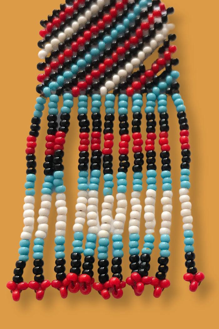 Caipora Indigenous Small Strip Bead Earrings - Waurá