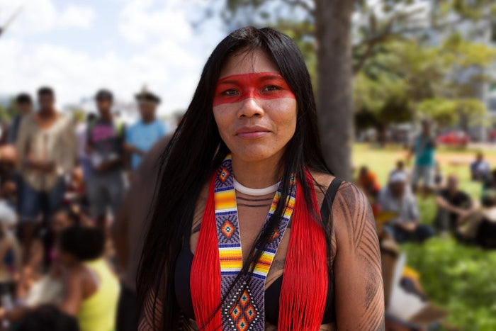 Caipora Indigenous Strip Bead Earrings - Waurá