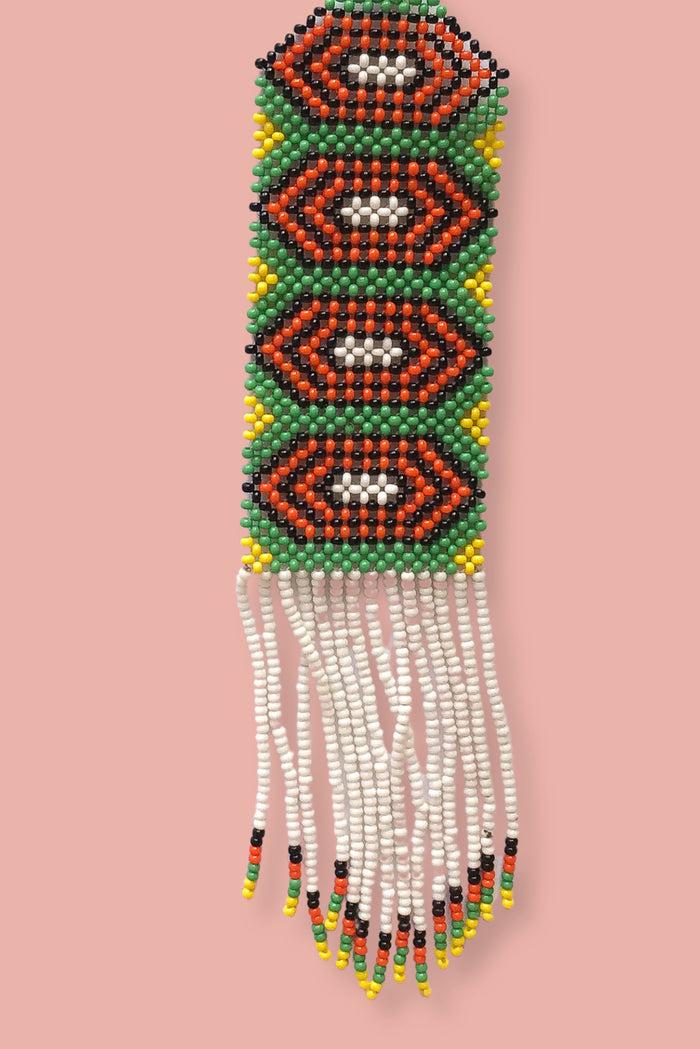 Caipora Indigenous Strip Bead Earrings - Waurá