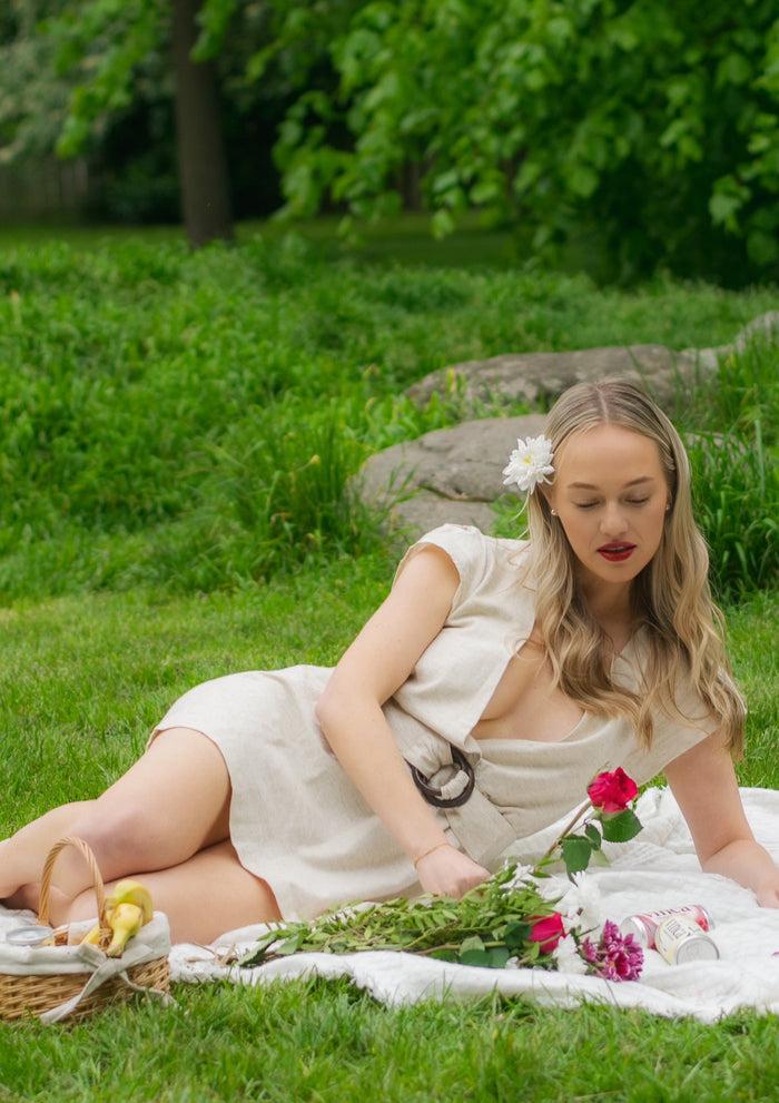 Caipora Lapa Petite Linen Mini Dress