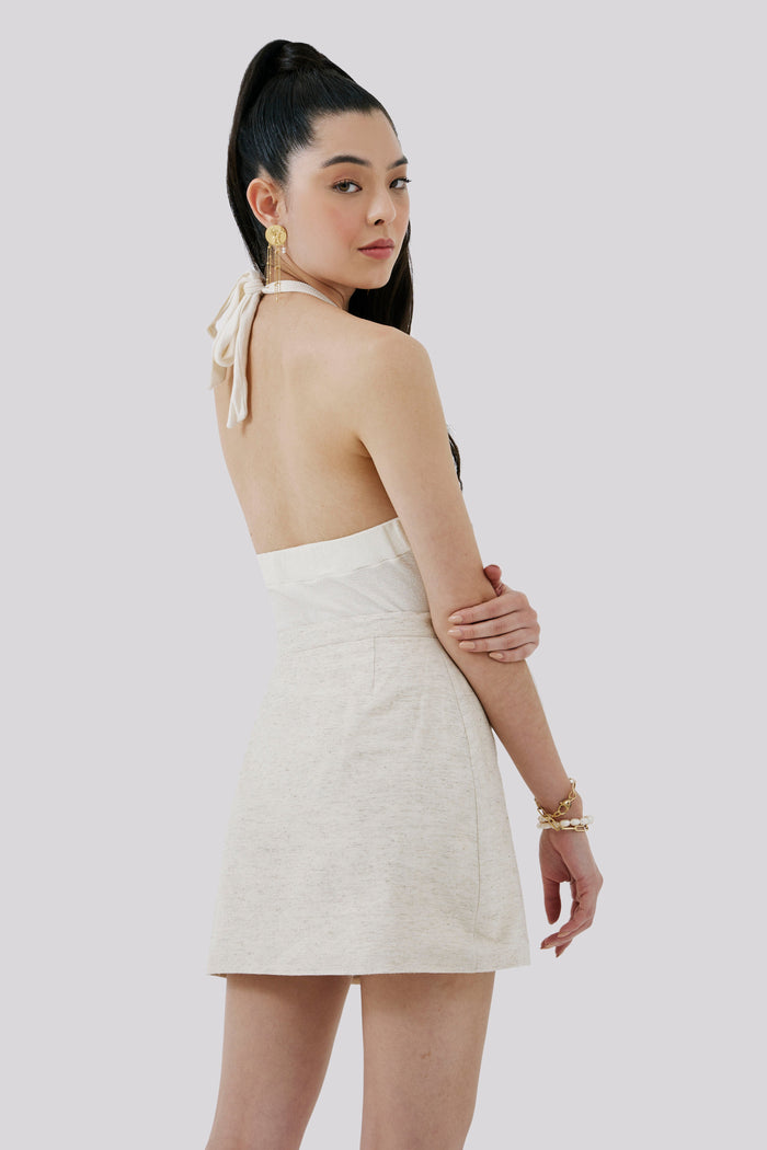 Caipora Mooca Petite Linen Mini Skirt