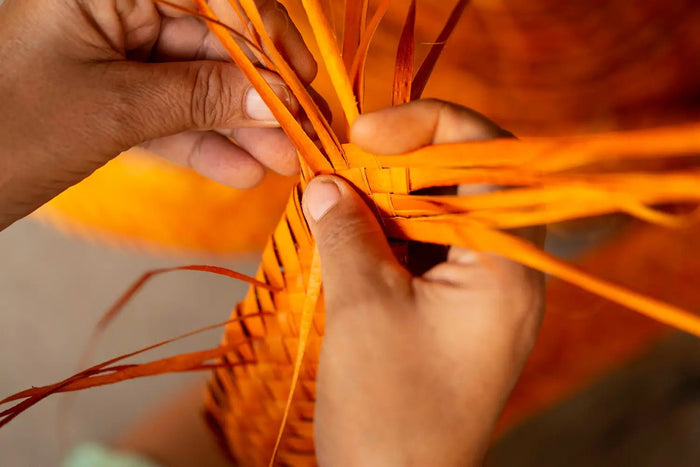 Caipora Palm Leaf Straw Clutch