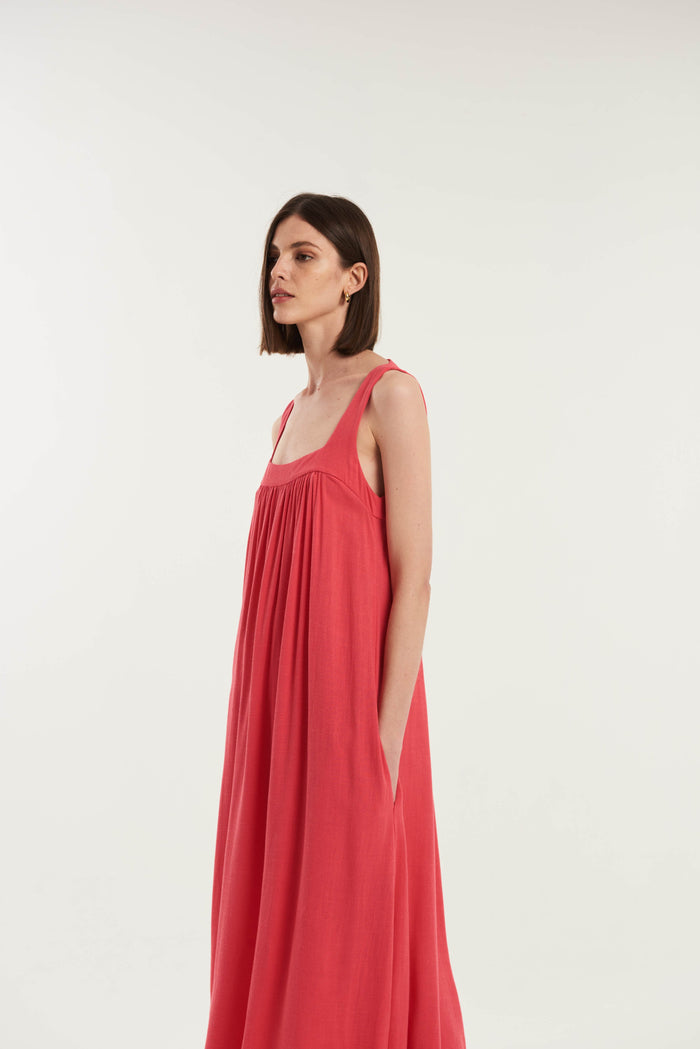 caipora Saint Maarten Maxi Linen Dress