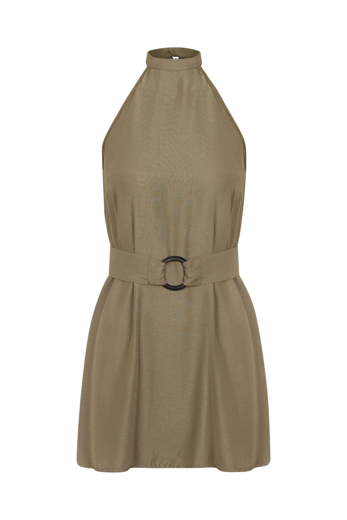 caipora Teresa Petite Silk Mini Dress