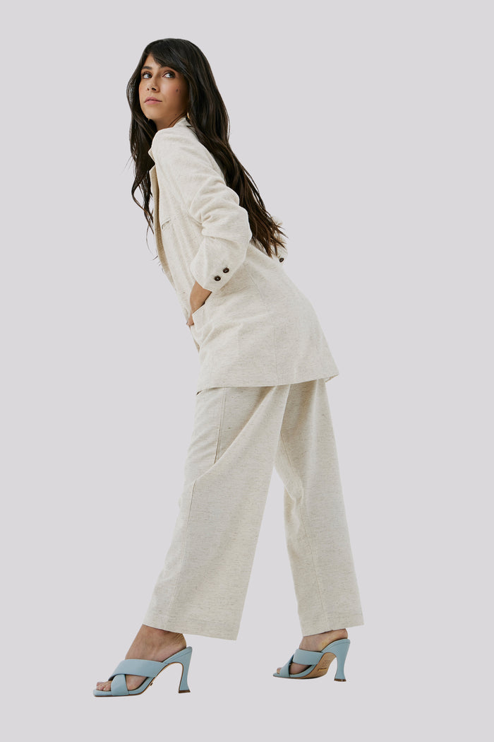 Caipora Pinheiros Petite High-Waist Wide-Leg Linen Trousers