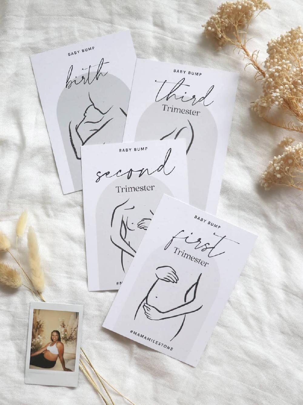 Cake Maternity Baby Milestone Cards (set Of 12)