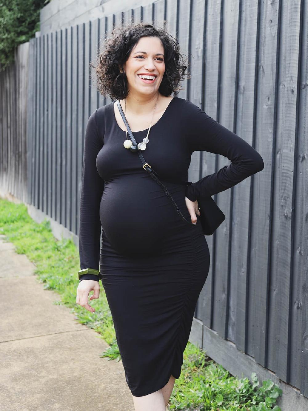 cake maternity Jam Long Sleeve Maternity Dress