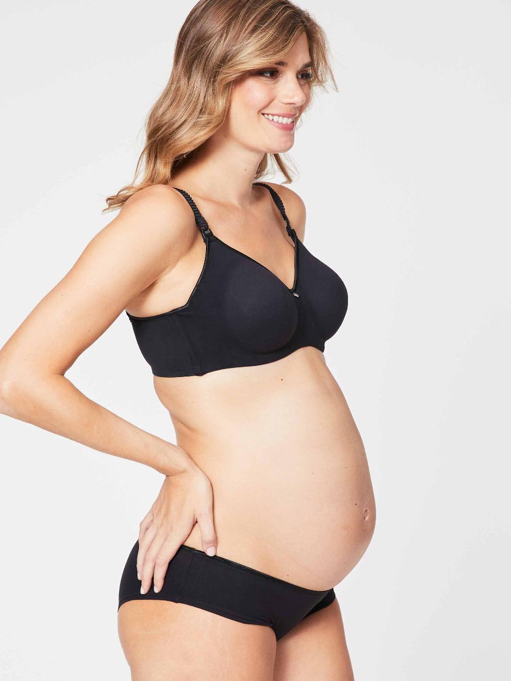 Cake Maternity Croissant T-shirt Maternity & Nursing Bra - Black