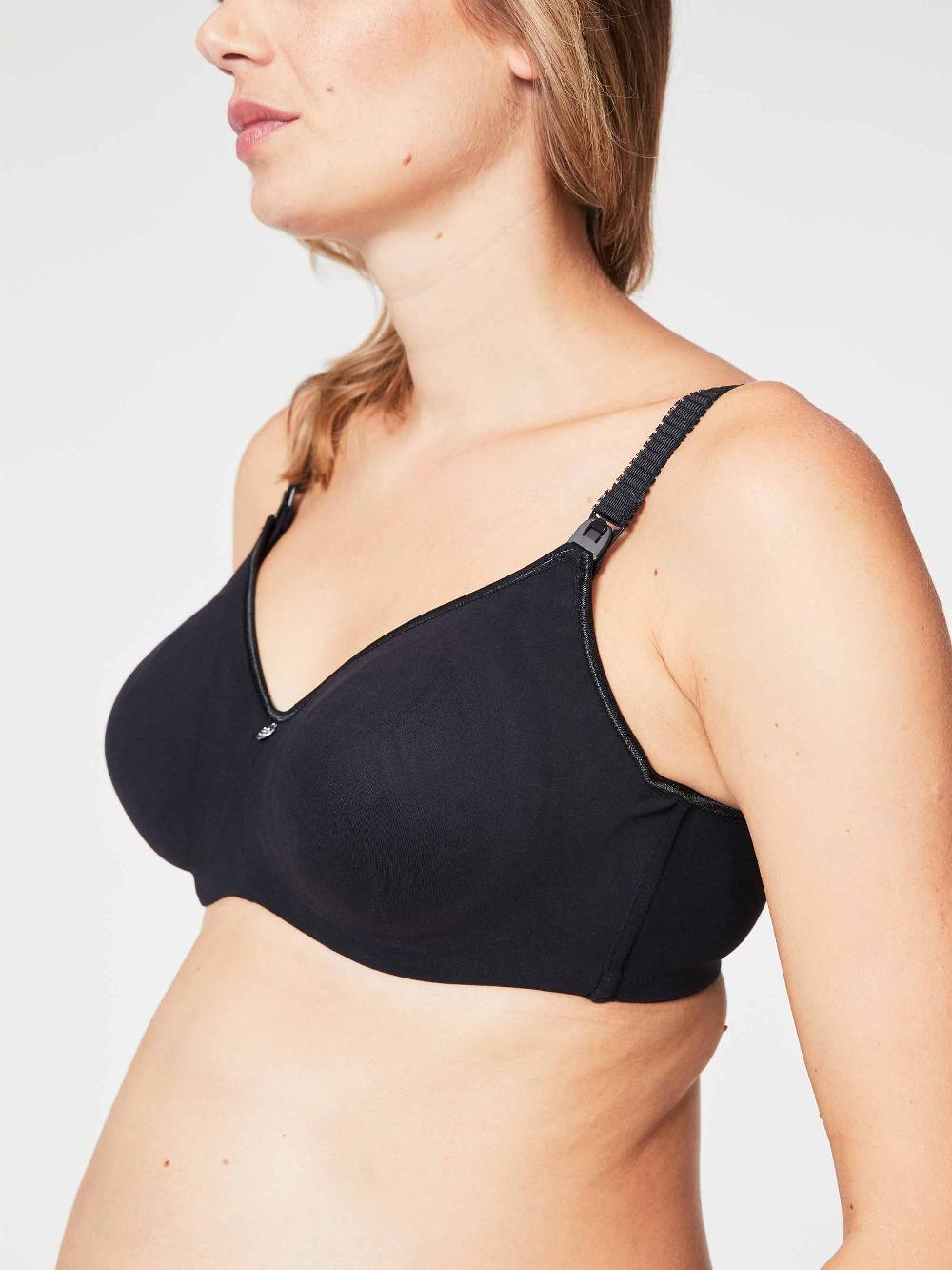 Cake Maternity Croissant T-shirt Maternity & Nursing Bra - Black