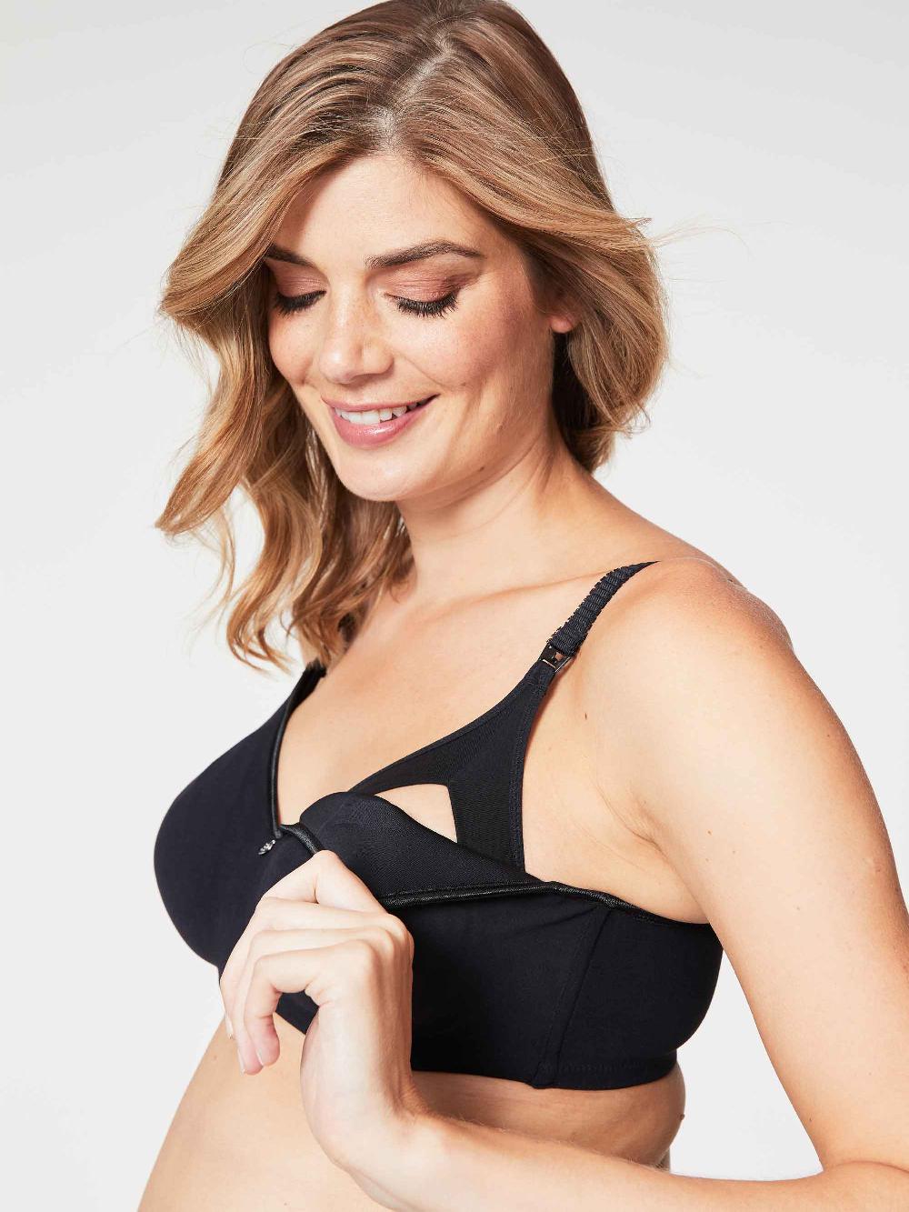 Cake Maternity Croissant T-shirt Maternity & Nursing Bra - Black
