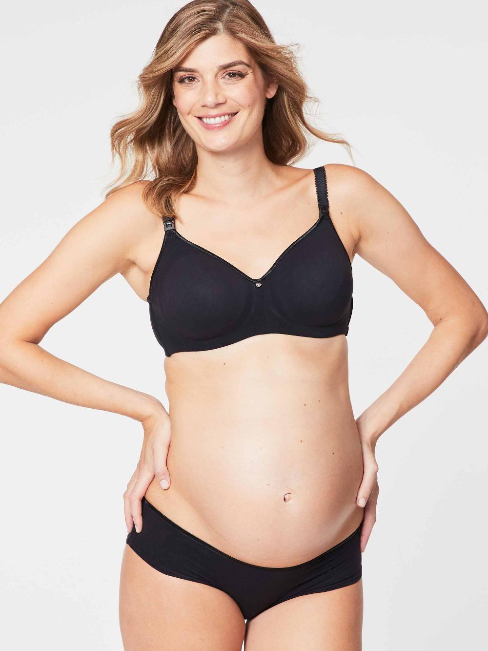 cake maternity Croissant T-shirt Maternity & Nursing Bra - Black