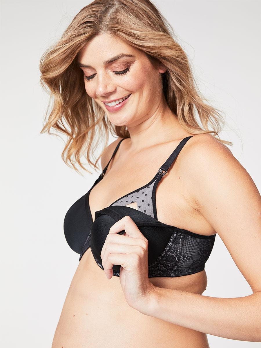 Cake Maternity Waffles Contour Maternity & Nursing Bra - Black (Final Sale)