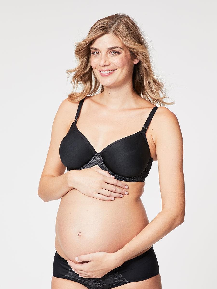 cake maternity Waffles Contour Maternity & Nursing Bra - Black (Final Sale)