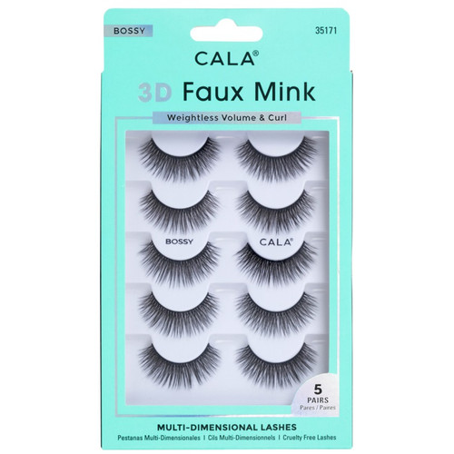 cala 3D Faux Mink Lashes: Bossy (5 Pack)