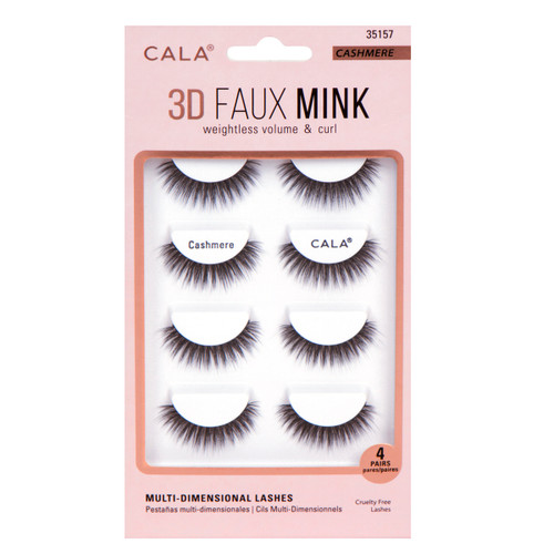 cala 3D FAUX MINK LASHES: CASHMERE (4 PACK)