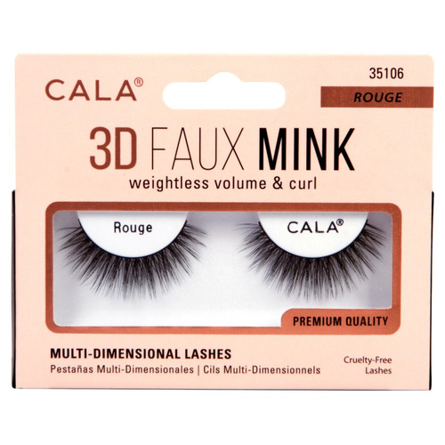 cala 3D FAUX MINK LASHES: ROUGE