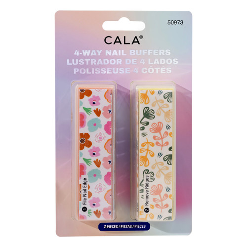 cala 4-WAY NAIL BUFFER: FLOWERS (2PC)
