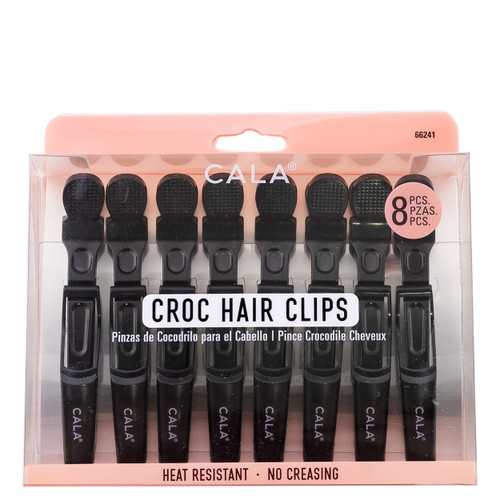 cala CROC HAIR CLIP | BLACK (8PK)