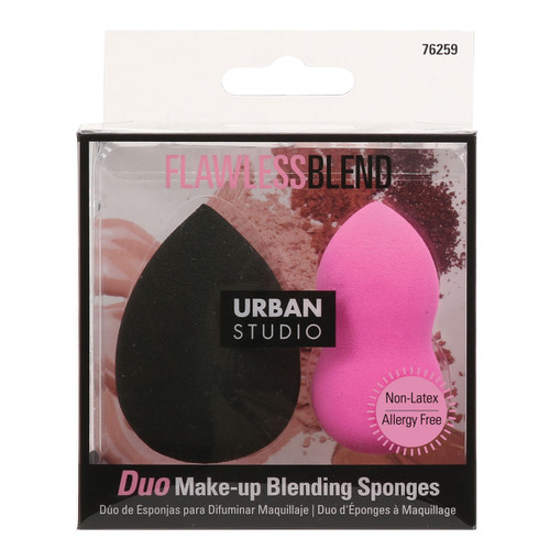 cala DUO MAKE-UP BLENDING SPONGES (BLACK / PINK)