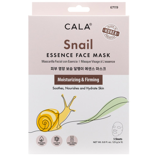 cala ESSENCE FACIAL MASK: SNAIL (5PK)