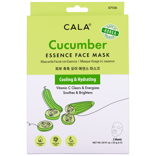 cala ESSENCE FACIAL MASKS: CUCUMBER (5 PKS)