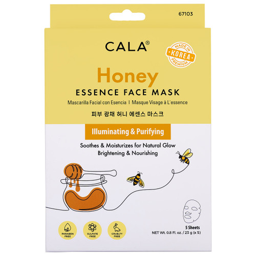cala ESSENCE FACIAL MASKS: HONEY (5 PKS)