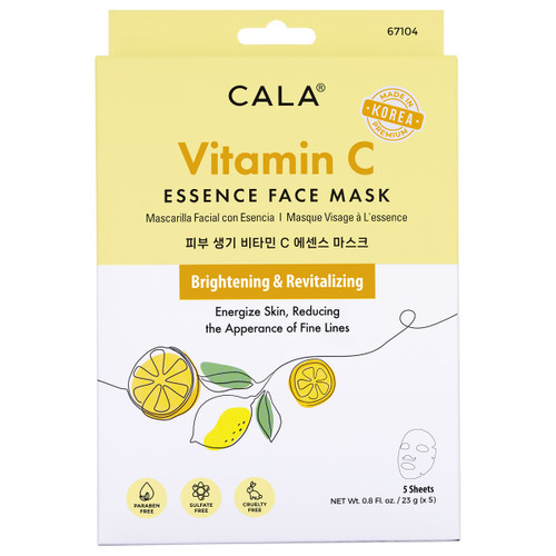 cala ESSENCE FACIAL MASKS: VITAMIN C (5PKS)