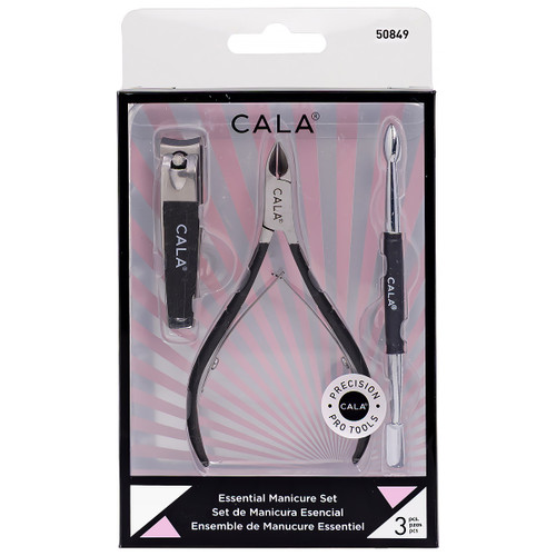 cala ESSENTIAL MANICURE SET: BLACK (3PC)