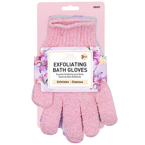 cala EXFOLIATING BATH GLOVES 3 PAIRS