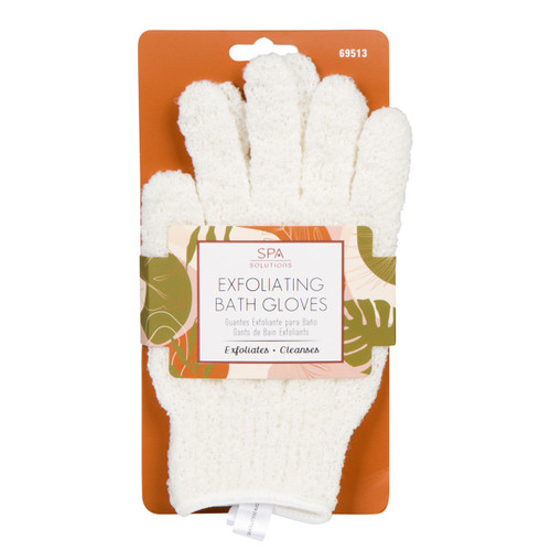 cala EXFOLIATING BATH GLOVES: CREAM