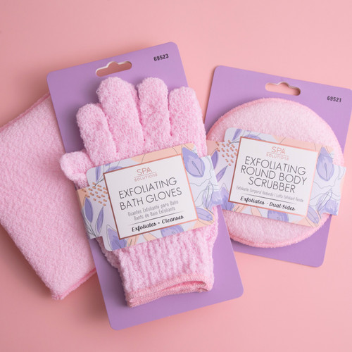 Cala EXFOLIATING BATH GLOVES: PINK