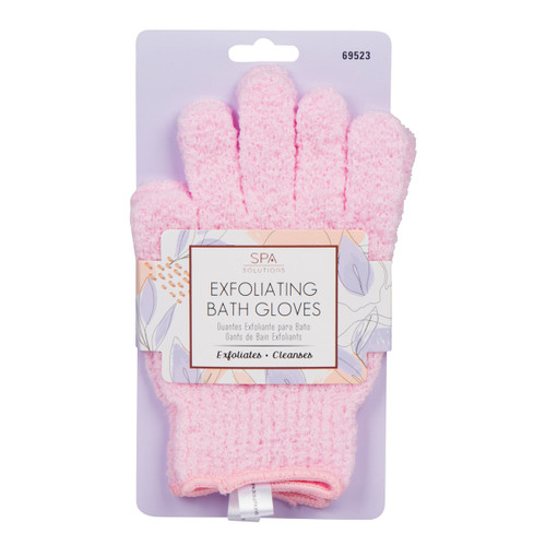 cala EXFOLIATING BATH GLOVES: PINK