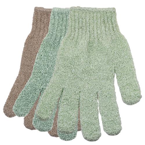 Cala EXFOLIATING BATH GLOVES | SOFT SAGE (3PK)