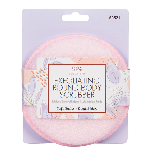 cala EXFOLIATING ROUND BODY SCRUBBER: PINK