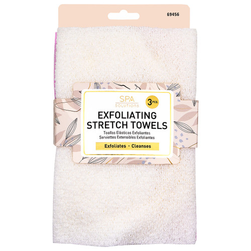 cala EXFOLIATING TOWELS: BLUE/CREAM/PINK