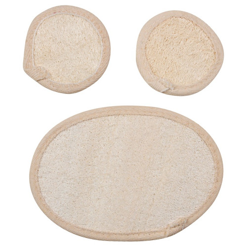 Cala FACE & BODY LOOFAH PADS: CREAM