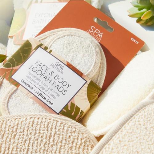 Cala FACE & BODY LOOFAH PADS: CREAM
