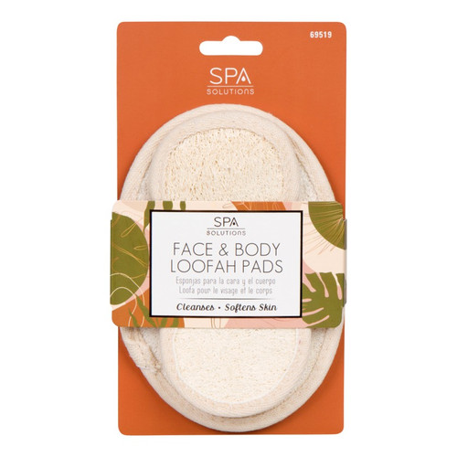 cala FACE & BODY LOOFAH PADS: CREAM