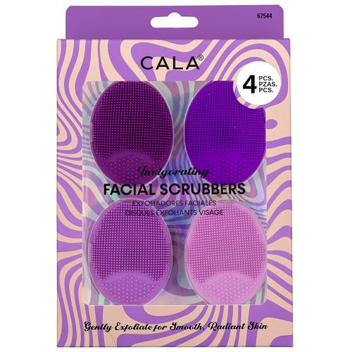 cala FACIAL SCRUBBERS: LAVENDER TONE (4PK)