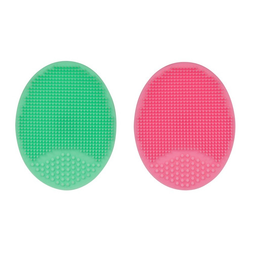 Cala FACIAL SCRUBBERS: MINT/SOFT PINK (2PK)