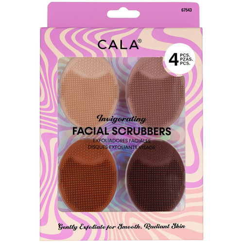 cala FACIAL SCRUBBERS: NUDE TONE (4PK)