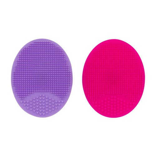 Cala FACIAL SCRUBBERS: PURPLE/HOT PINK (2PK)