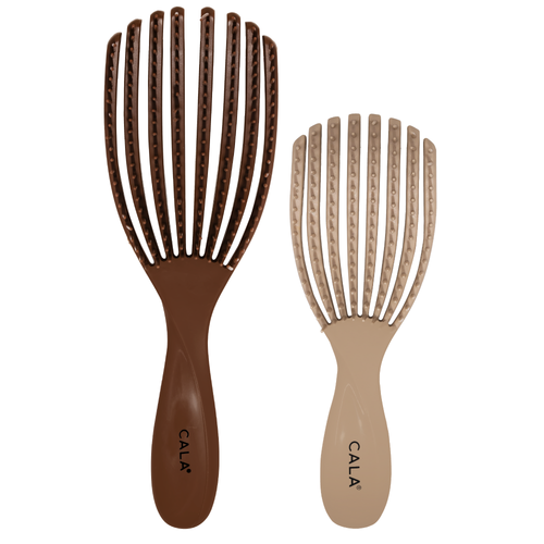 cala FLEXIBLE VENT BRUSH | CHOCO/NUDE (2PCS)