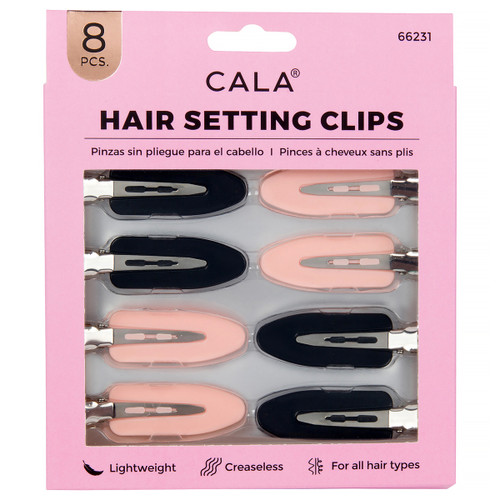 cala HAIR SETTING CLIPS (BLK/PNK)