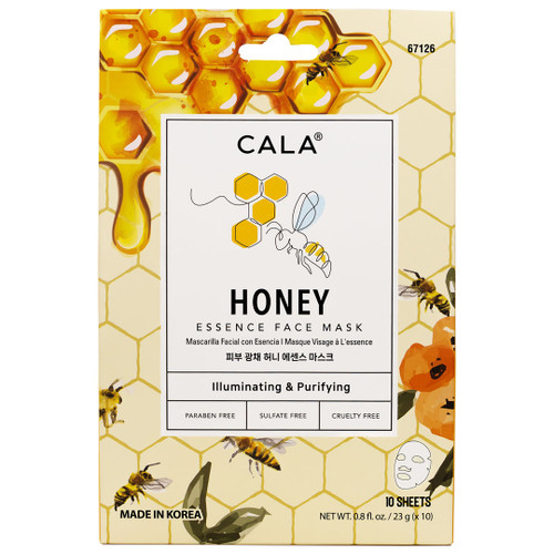 cala ILLUMINATING ESSENCE FACE MASKS: HONEY